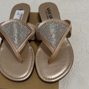 Elegant Silver and Tan Sandals